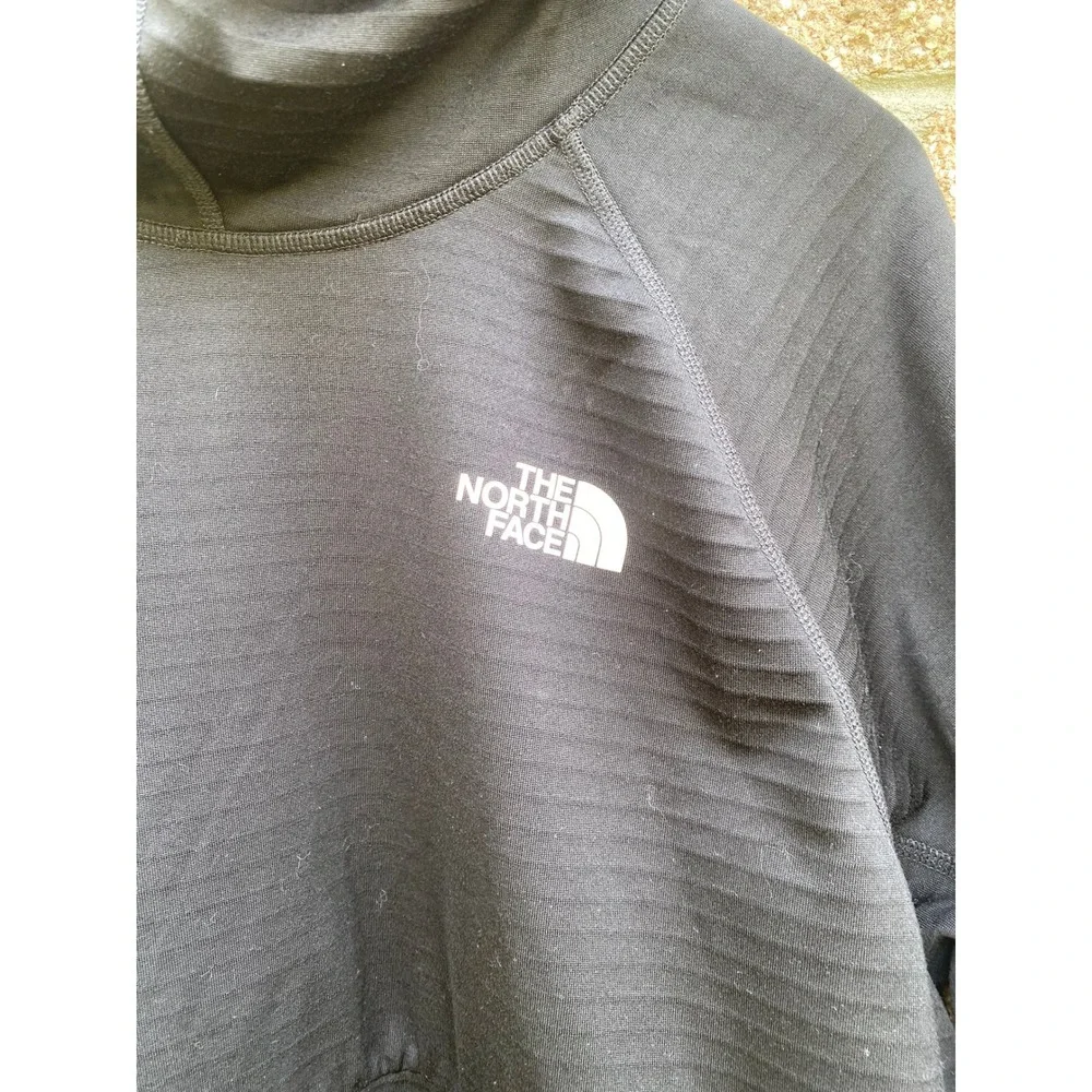 The North Face Echo Rock Pullover Hoodie‎ Black Grid Fleece XL Gorpcore Hiking